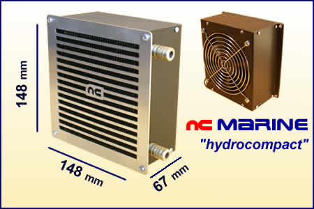 Warmwasser-Luft Wärmetauscher (Heizgebläse) "hydrocompact"